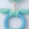 Plush Bird Dog Toy Spiky Rubber Ring Stuffed Bird Dog Chew Toy Rope Knot Interactive Tug-of-War Toy for Teeth Cleaning Small Medium Dogs