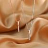 New Diamond-inlaid Necklace for Women Simple and Fashionable Long Strips Niche High-end Pendant Collarbone Chain