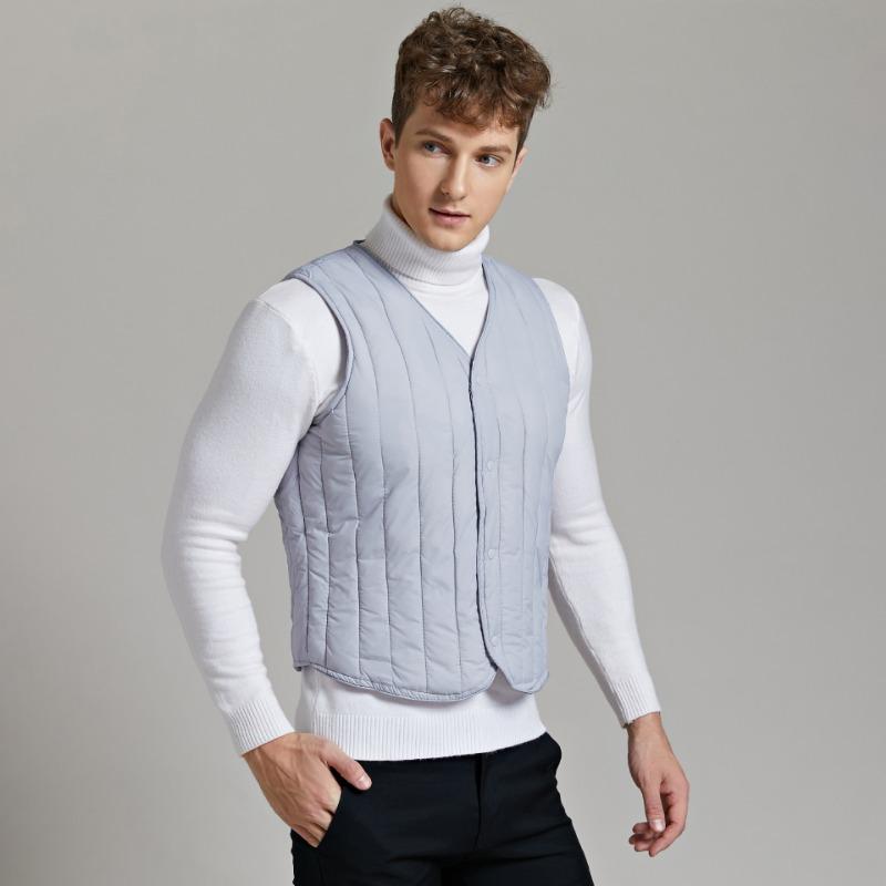 

Мужской хлопковый жилет из овчины, жилет, флисовый жилет, теплая подкладка, мужской, среднего и пожилого возраста 4XL (within 85kg)