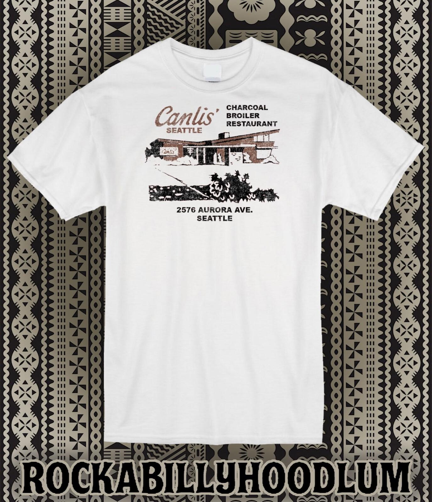 Retro Travel T-Shirt Vtg Art Souvenir Tiki Canlis Restaurant Seattle Washington XXXL
