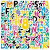 6 PCS/set Rainbow Number Letter Stickers Children's Early Education Educational Toys DIY Puzzle Decorative Stickers Game
