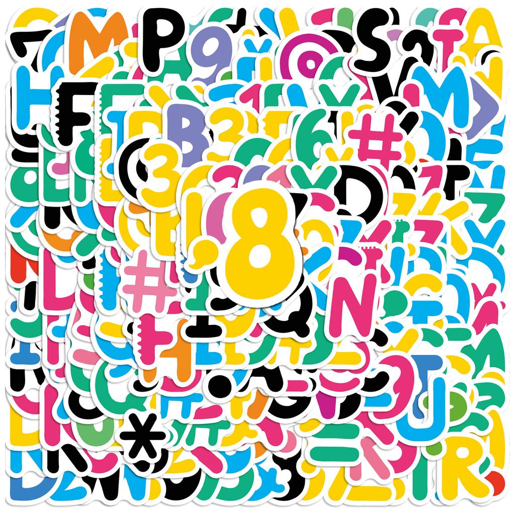 6 PCS/set Rainbow Number Letter Stickers Children's Early Education Educational Toys DIY Puzzle Decorative Stickers Game