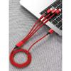 Car Emblem 3 In 1 Type C Lightning Micro USB Fast Charging Cable For Mitsubishi ASX Lancer Pajero Outlander L200 EVO Lancer EX