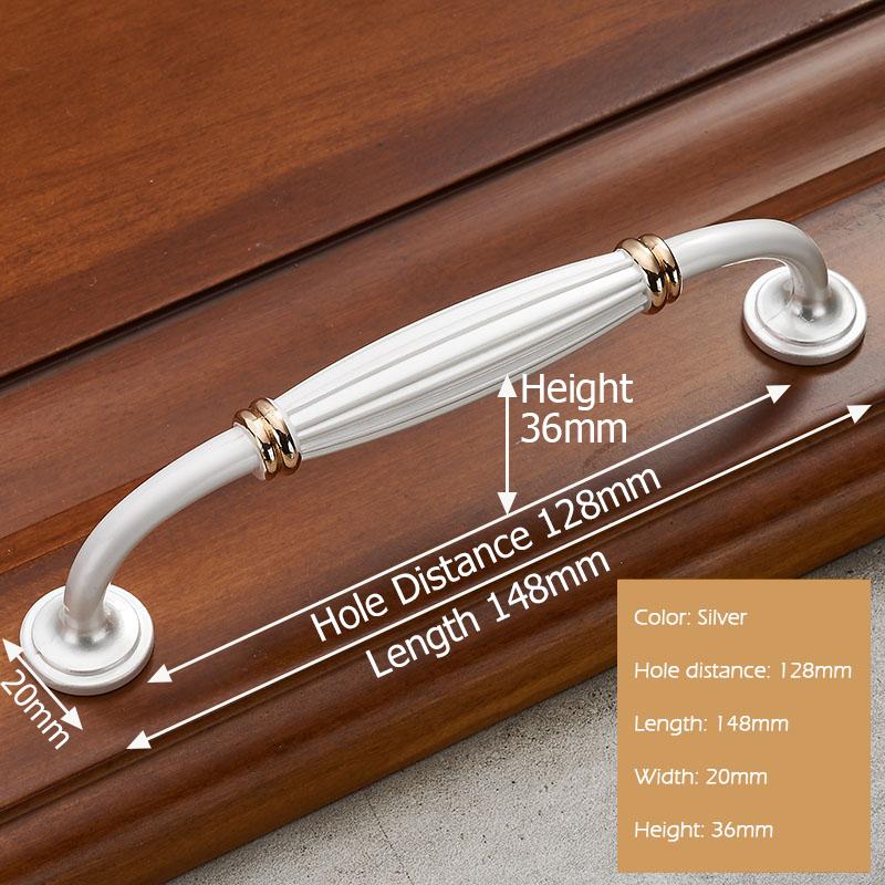 KAK European Style Solid Zinc Alloy Cabinet Handles Modern Vintage Drawer Knobs Cupboard Wardrobe Door Handles Furniture Handles