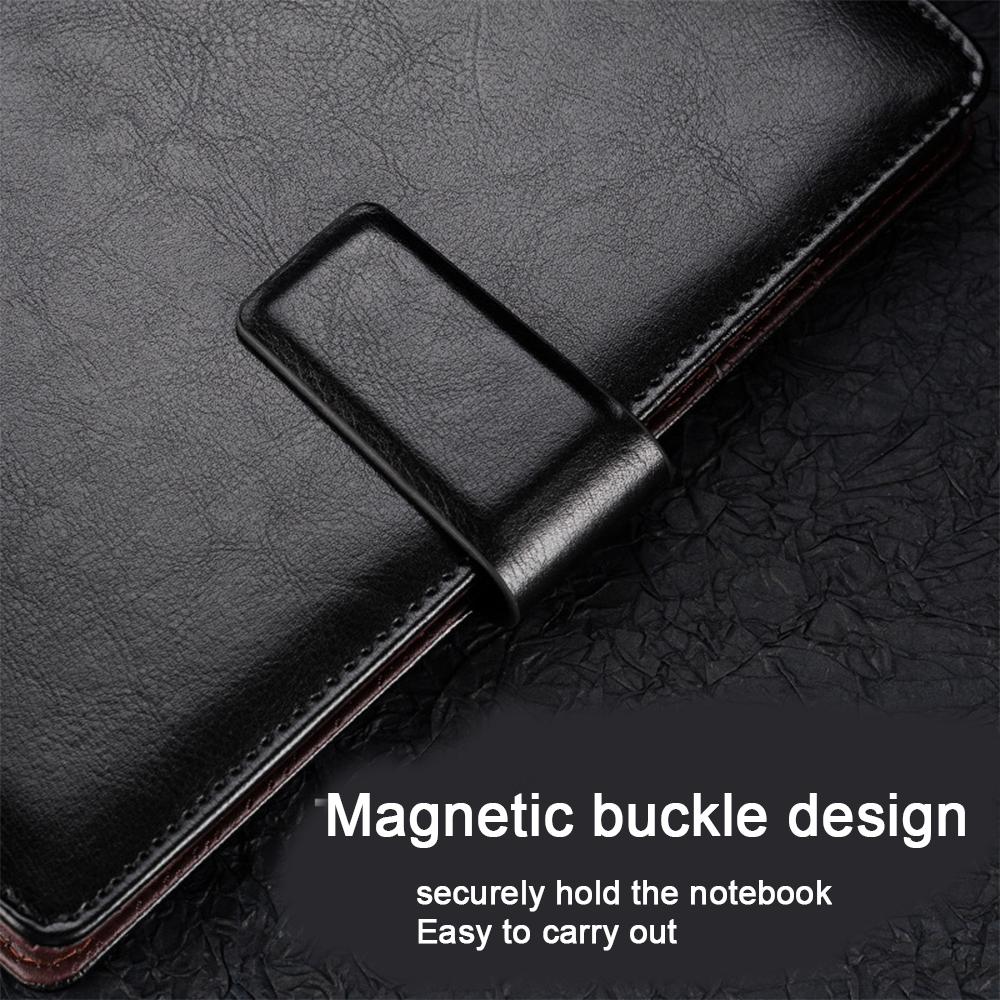 (Free Logo Engraving) A4/A5/B5 Leather Loose-leaf Notebooks, Business Meeting Minutes, Student Subject Notebooks, Diaries, Notepads