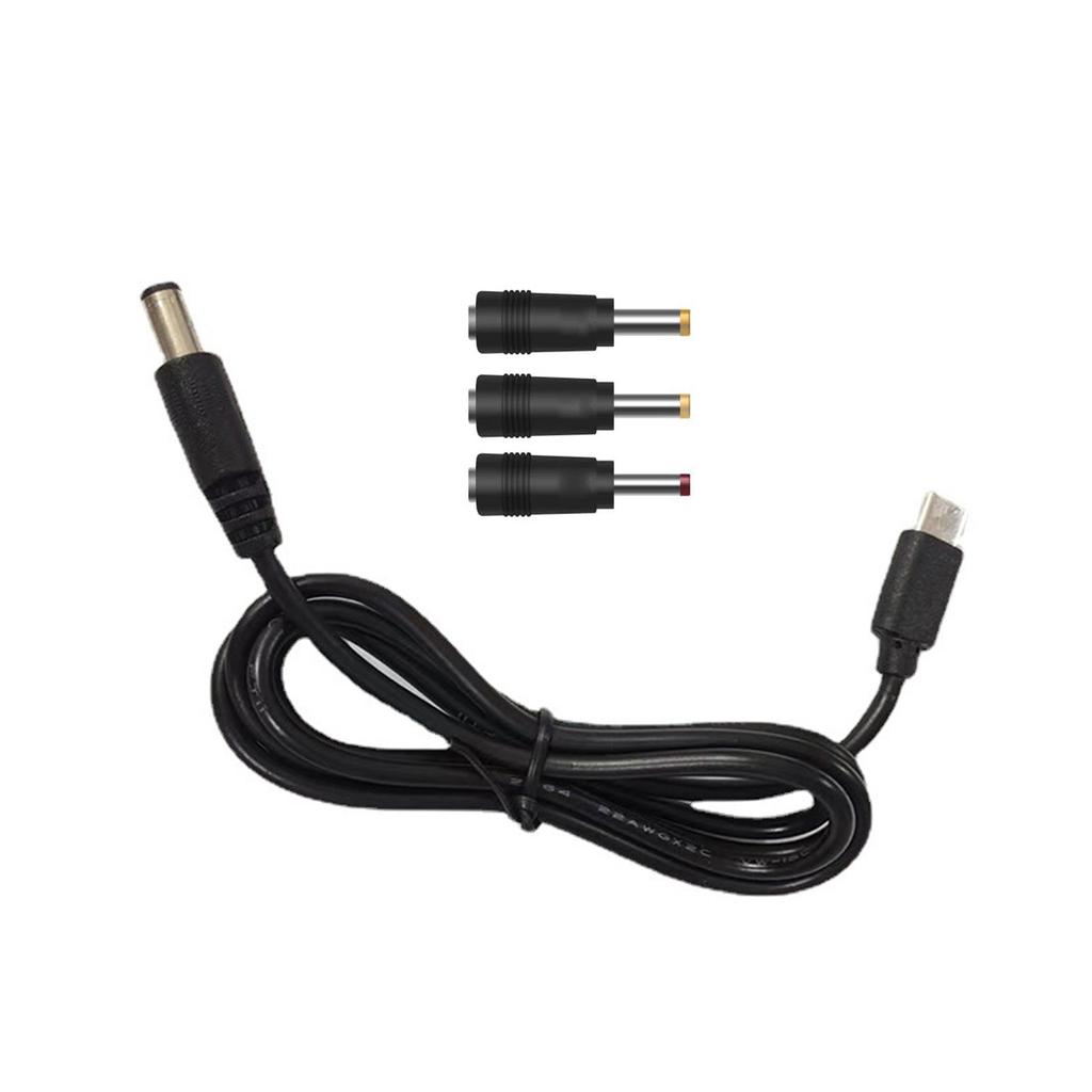 Type C Male to 2.5/3.5/4.0/5.5mm Power Cable 12V Power Supply Cable for Laptop
