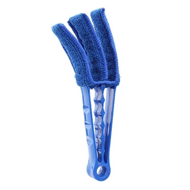 

минифибра тройная перчатка для чистки жалюзи венецианские ламели пыльник для оконных жалюзи кондиционер жалюзи пыль синий