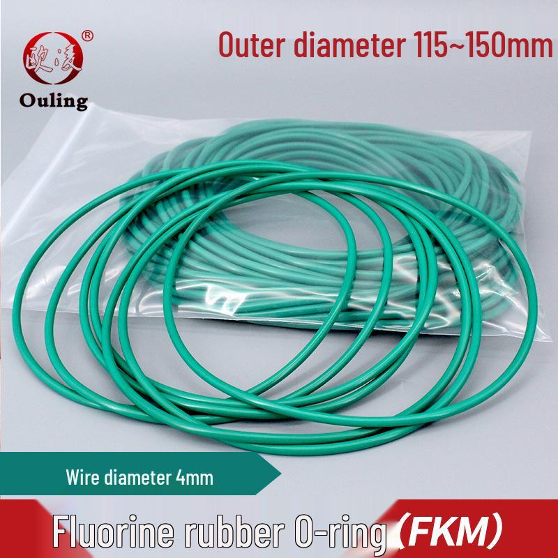 Green FKM O-ring, OD 115-150mm, Thickness 4mm OD 115*4mm (1 piece)