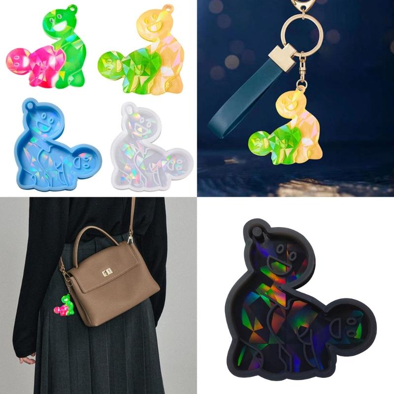 Funny Shaped Silicone Mold Holographic Resin Mold DIY Keychain Jewelry Earring Pendant Tool Crafts Making Supplies