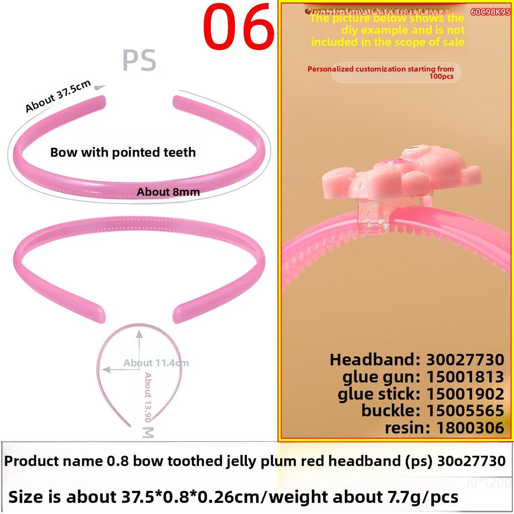 The Headband with Teeth on The Bow Surface Is A Fresh and Clean Jelly Headband with Anti-slip and Hair-pressing Properties