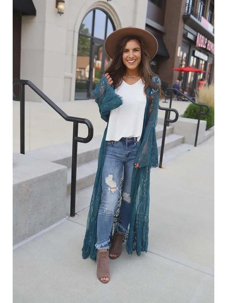 Lace Beach Cardigan: Cross-border Bikini Cover-Up and Seaside Swimsuit Sunscreen Jacket for Beach Vacations.