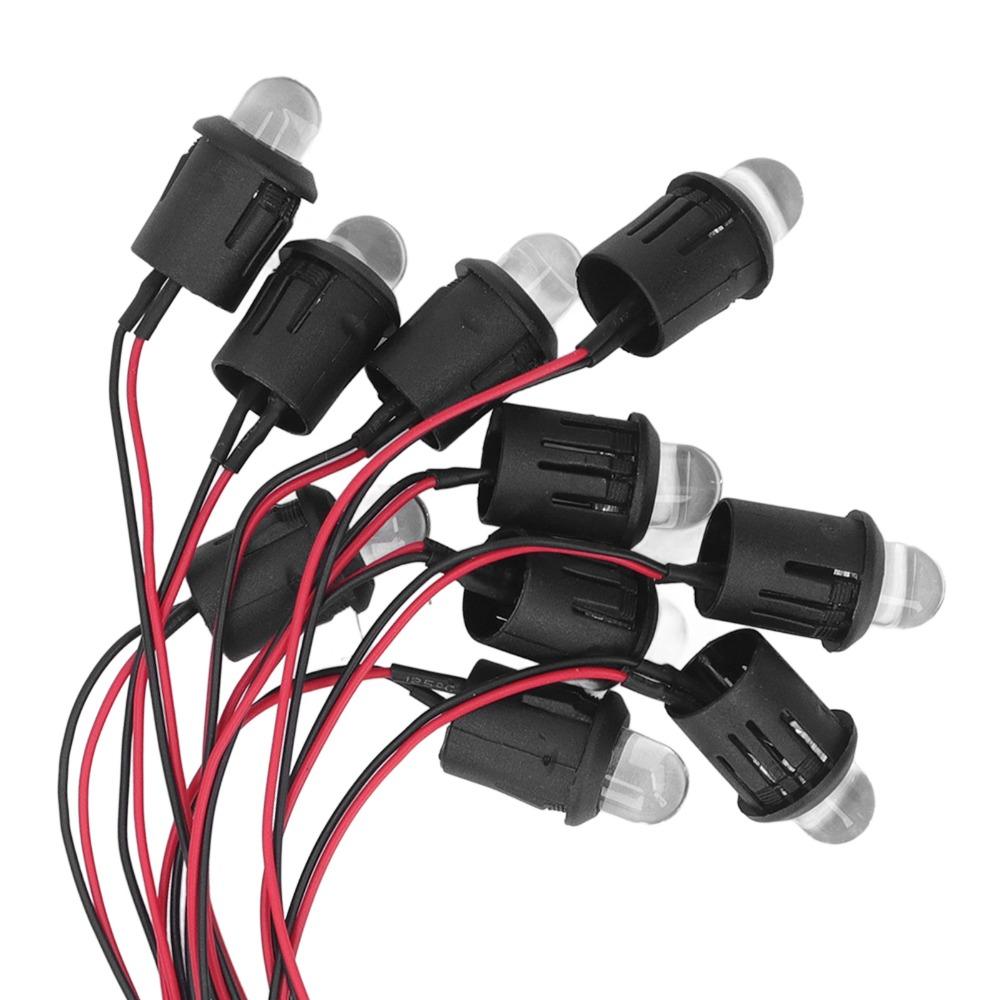 10PCS Water Clear Bulb LED Light Lamp Bulb 12V Prewired Emitting Diodes  Boat Application