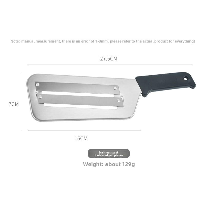 Víceúčelový kráječ brambor a škrabka na ovoce s dvojitými čepelemi pro domácí použití