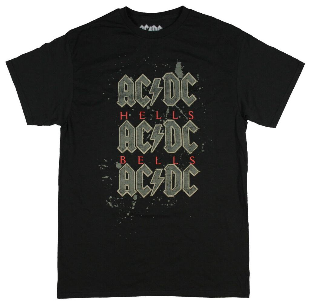 Buy Ac Dc Shirt Hells Bells Triple Logo Splatter Design T Shirt Large ...
