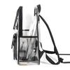 Transparent Backpack Transparent Storage Bag Students Bookbag Pocket Storage Bag Clear Beach Bag Work School