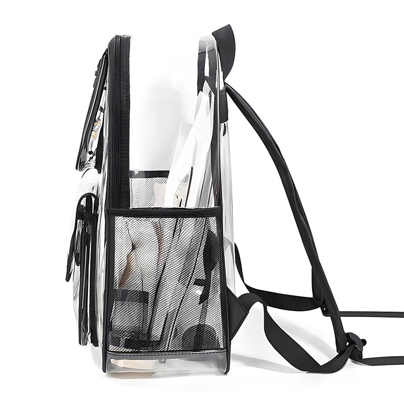 Transparent Backpack Transparent Storage Bag Students Bookbag Pocket Storage Bag Clear Beach Bag Work School