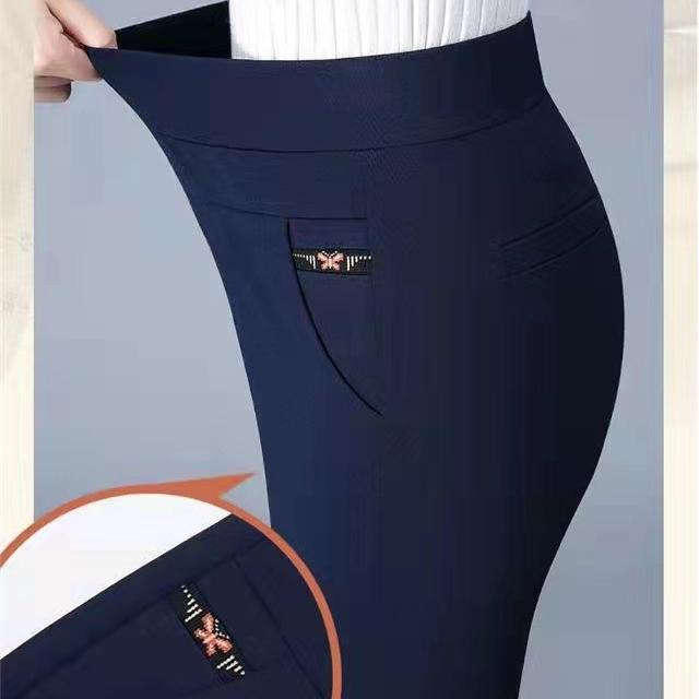 Damenhose mit hoher Taille, einfarbig, Taschen, Herbst-Winterhose, verdickte einfarbige Fleece-Futter, gerade Hose, Streetwear