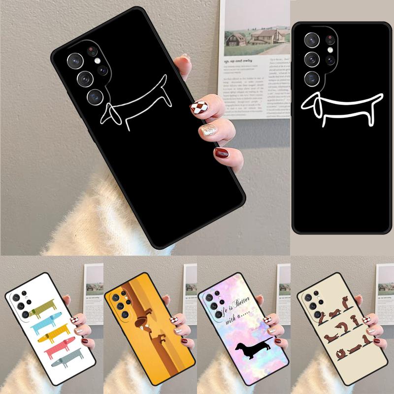 Dachshund Dog Ballon Phone Case for Samsung Galaxy note 10 pro S26 Ultra S23 S24 FE S25 S21 S22 PLUS shockproof Cove