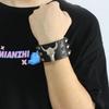 Retro Punk Leather Studded Bracelet - Trendy European and American Style
