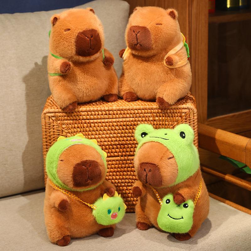 Cartoon Cute Turn Into Capybara Doll Plush Toy Kapibara Doll Children Accompany Soothing Doll