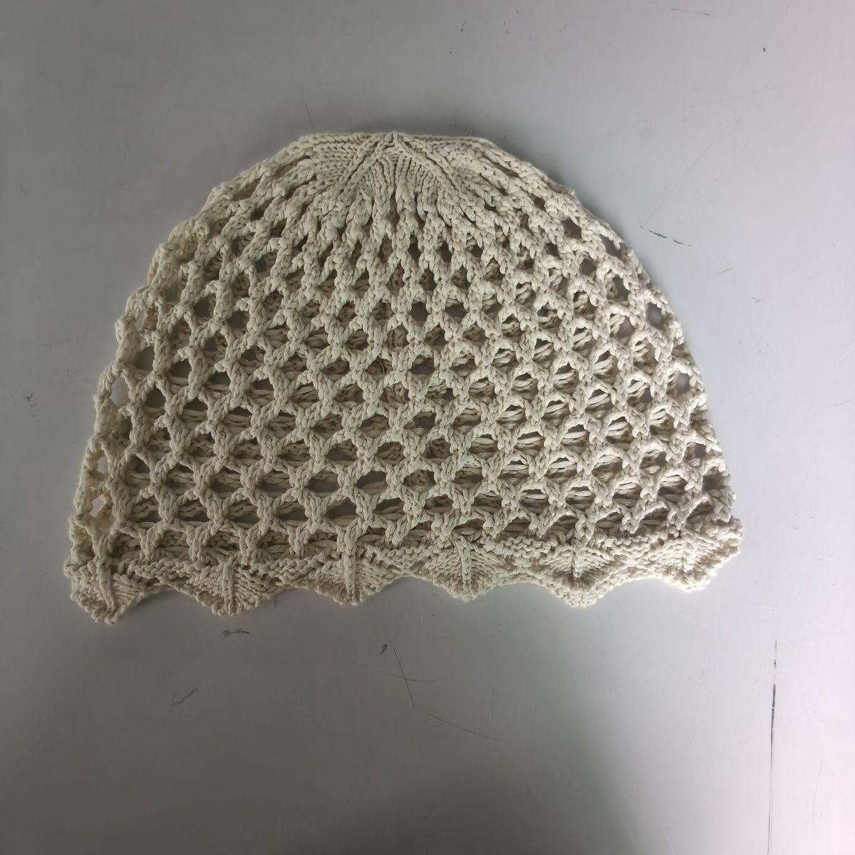 

Летняя тонкая вязаная повязка на голову ручной работы с цветком, в стиле ретро, литературная, дышащая, с ажурным узором, универсальная, вязаная крючком, плетеная шапка One Size бежевый