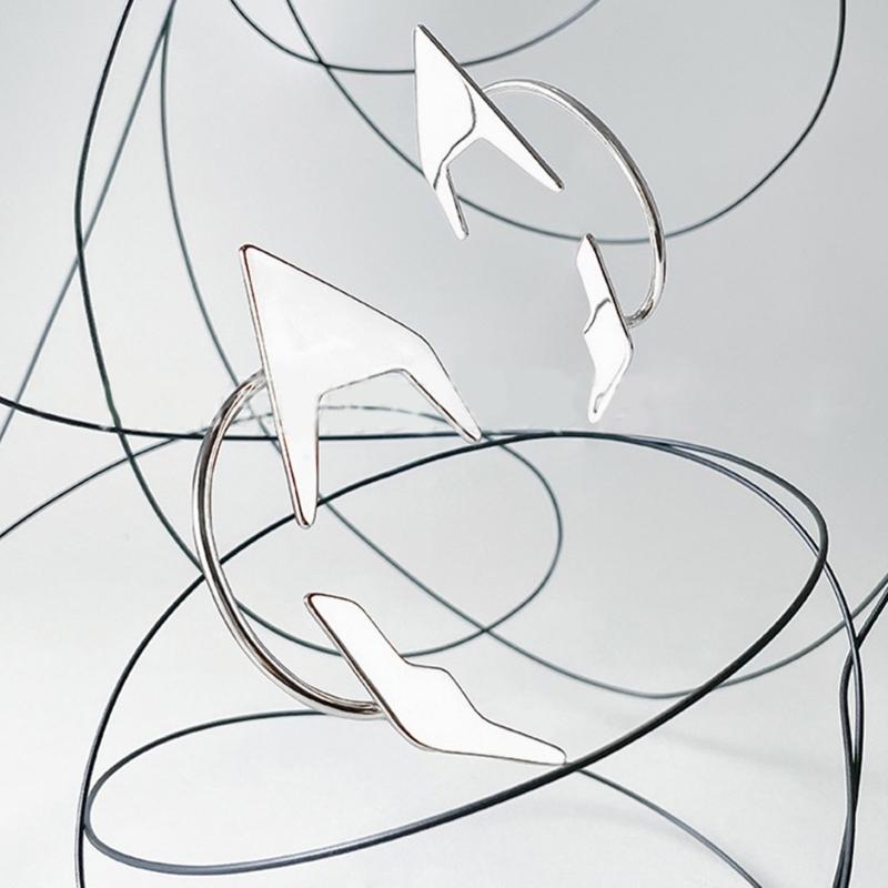 Punk Earrings Cyberpunk Ear Wrap No Piercing Ear Clip Ear Climber Earrings Gothic Jewelry for Halloween Women Men Party