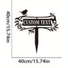 Metal Garden Bird Stake Laser Cut Iron Art Outdoor Home Decor Custom