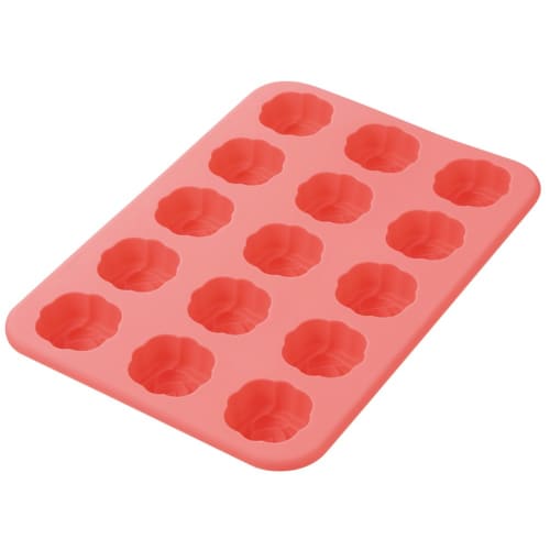 Kai Corporation Heat-Resistant Silicone Petit Muffin Pan, 15 Rose Cavities, CAKE MATE DL-6045
