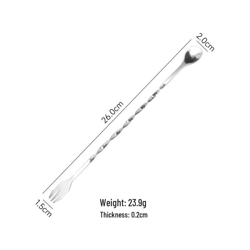 

Stainless Steel Dual-Ended Cocktail & Coffee Mixing Spoon