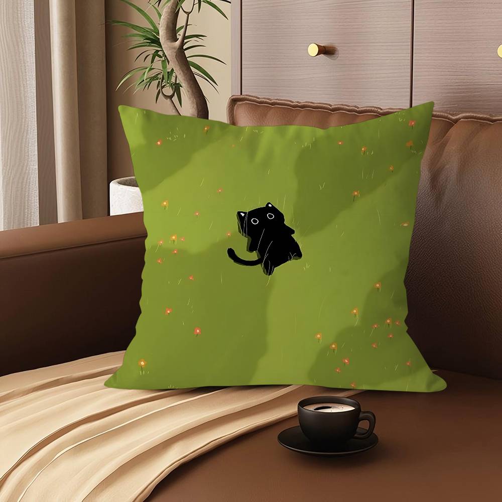 Niedliches Cartoon Katze Kissen Geschenk Heim Büro Dekoration Schlafzimmer Sofa Auto Kissenbezug Hülle 45x45