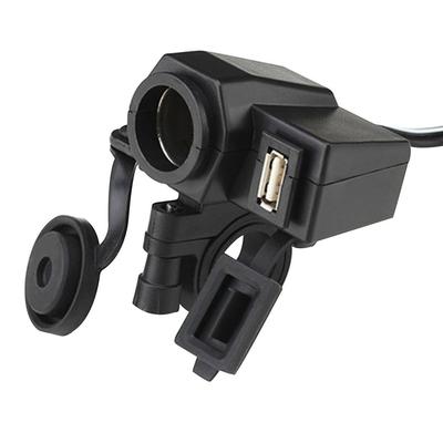 NEFUSI WHSTW0033 Cigarette Lighter Socket Power Supply with USB Charging Terminal for Motorcycles