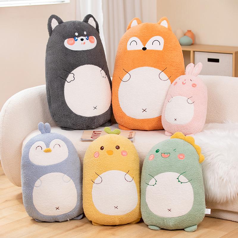 Kawaii Animals Plush Pillow 40-75cm Cuddly Dinosaur Penguin Pig Rabbit Dog Soft Toy Peluche Gift Zoo Animal Themed