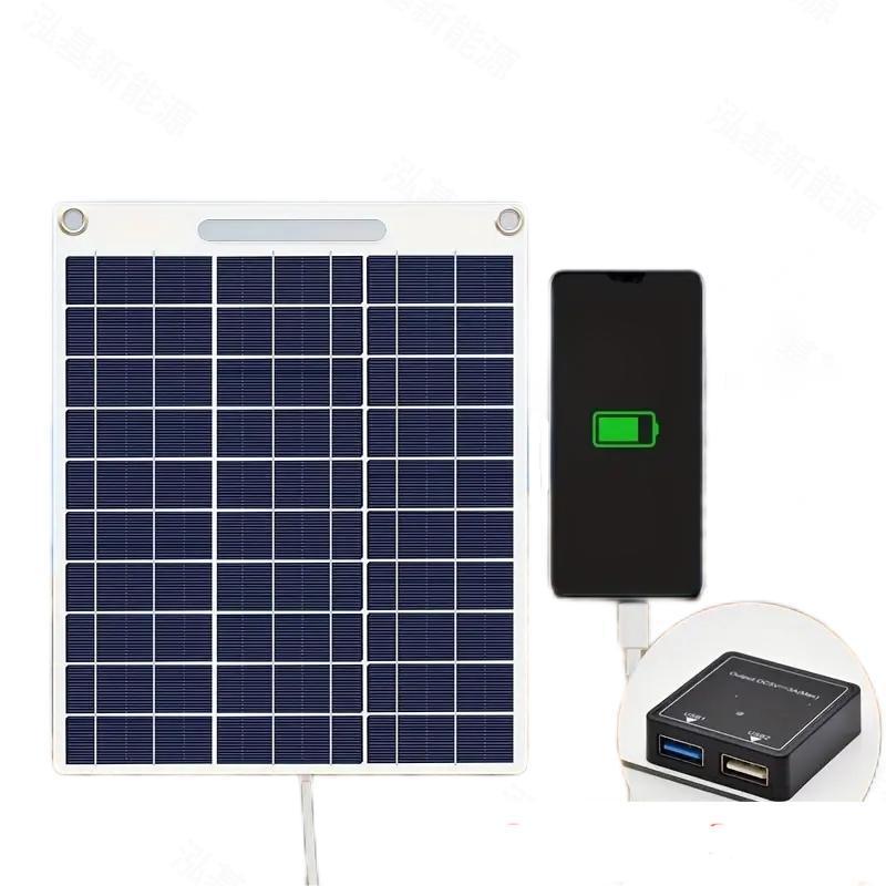 Portable Dual USB Flexible Polycrystalline Solar Panel for High-Efficiency Mobile Charging.