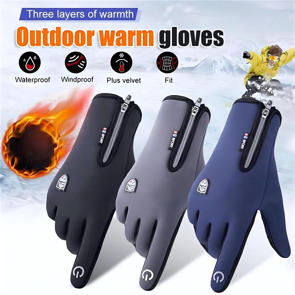 Warm Touchscreen Winter Gloves, Outdoor Winter Touchscreen Anti-Slip Full Finger Warm Gloves  For Cycling Driving Running Hiking
