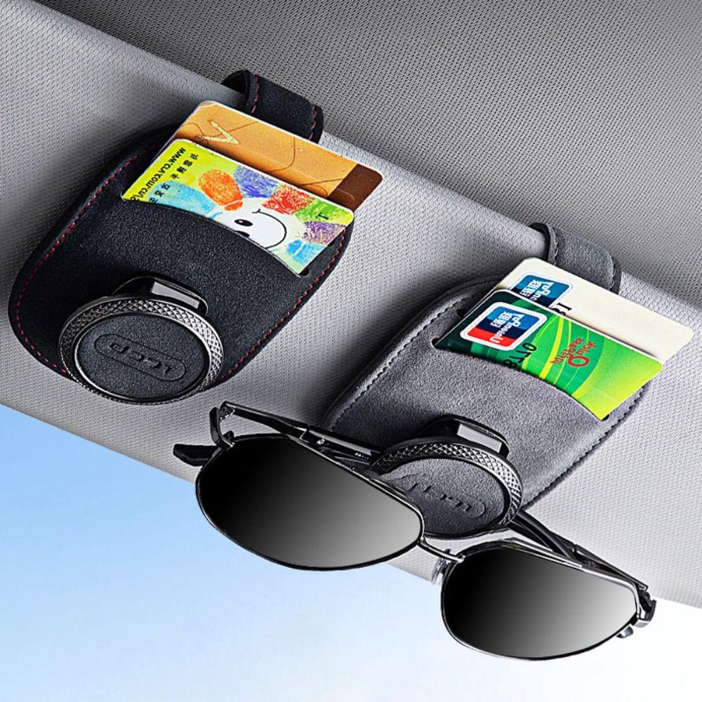 Car Visor Car Sunglass Holder Ticket Card Clamp Glasses Cases Glasses Holder Clips  Car