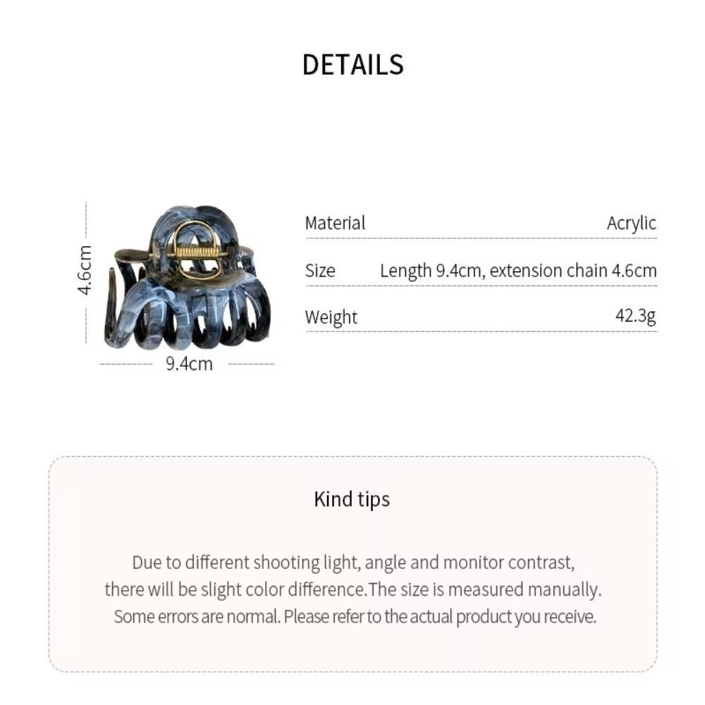 New Sweet Shark Clip Non-slip Light Weight Hair Claw Clip Headwear Elegant Ponytail Hair Clip Hair Accessories Tool
