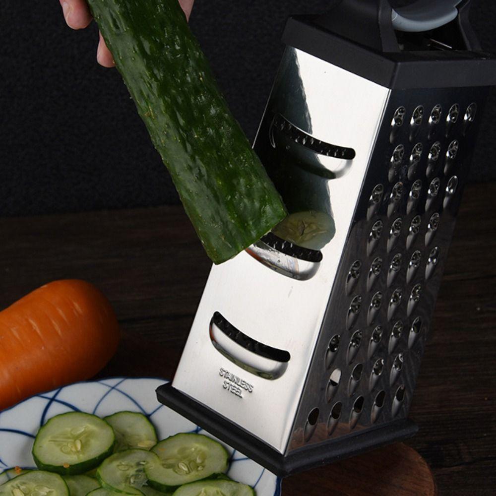 Stainless Steel 4 Sides Vegetable Grater Manual Vegetable Slicer Convenient Cheese Grater  Ginger