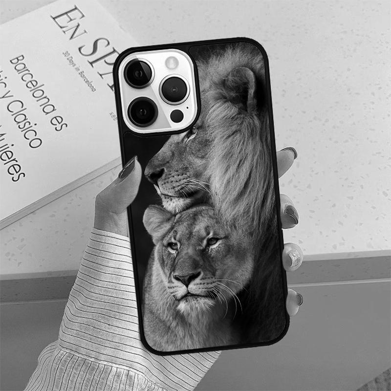 African Lion Big Cat Phone Case Cover For iPhone 17 Air 15 16 16e 14 13 Pro Max Coque 12 11 Pro Max For Apple PLUS Fundas