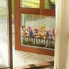 Fresh Hand-Painted Daisy and Fence Wall Sticker Cottage Self-Adhesive Removable Decor for Entryway Living Room Home