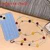 Pvc Phone Lanyard With Colorful Bead Design For Men And Women