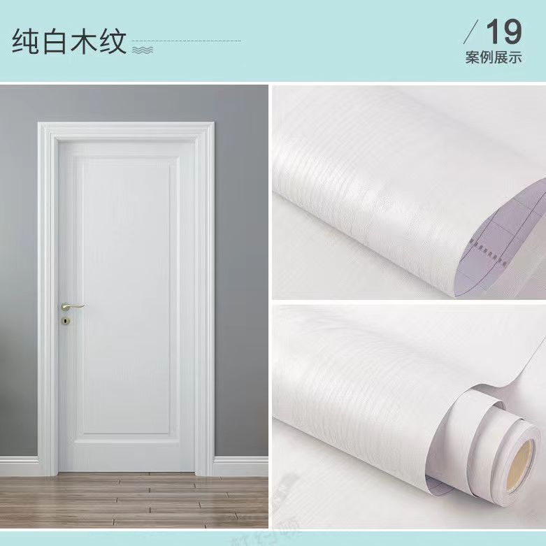 Thickened Wood Grain PVC Waterproof Sticker Cabinets Desktop Door Furniture Refurbished Decorative Film Self-adhesive Wallpaper