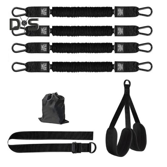 1 Set Klimmzughilfe-Band, 150/225/300 lbs, robuster Klimmzughilfe-Gürtel mit Fußstütze, verstellbar, für das Home-Gym-Workout, horizontale Stange, elastisch