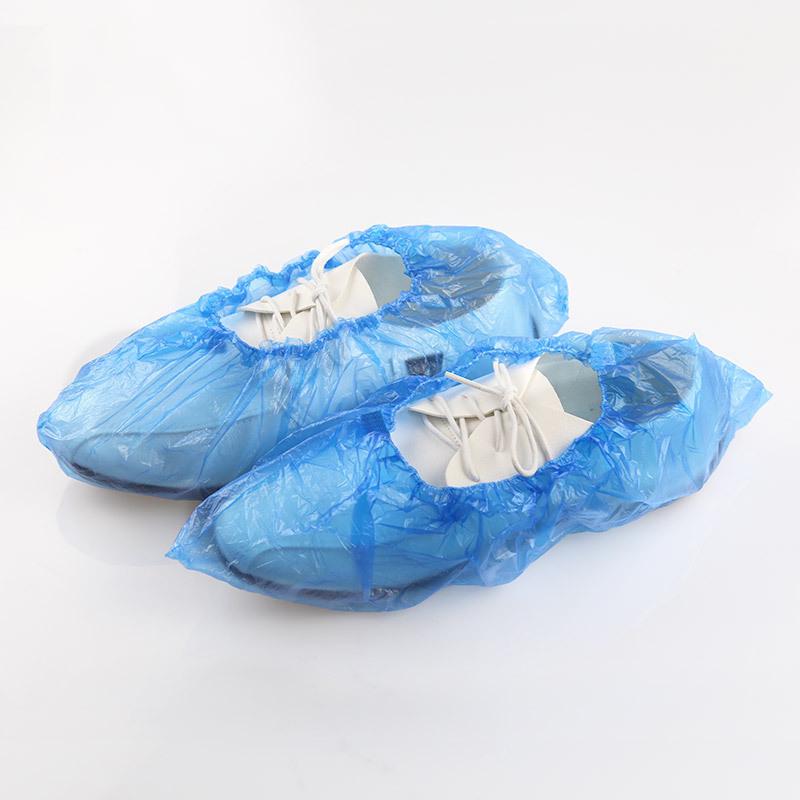 100-Pack Thickened PE Waterproof Disposable Shoe Covers for Indoor & Rainy Day Protection