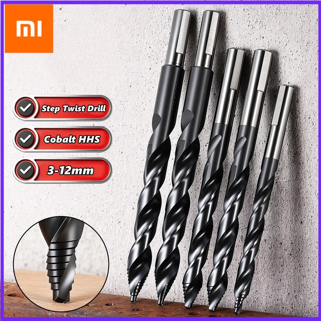 Xiaomi 3-12mm M35 Step Twist Drill, Cobalt Content Straight Shank Drill (3-13mm), For Iron, Stainless Steel, Steel Drilling