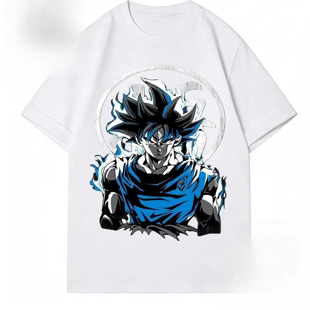 2026 Summer Dragon Ball Retro High Quality pure Cotton T-Shirt Fashion Goku Ultra Instinct Print Unisex Casual Top Men Women