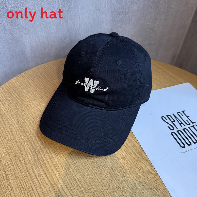 Alphabet Embroidered Baseball Cap With Curved Brim For Casual Men Women Summer Sun Protection Black
