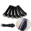 Pack of 6  Acoustic Guitar Ebony String Post Inlaid Abalone Dot String Nails  Nail Starter