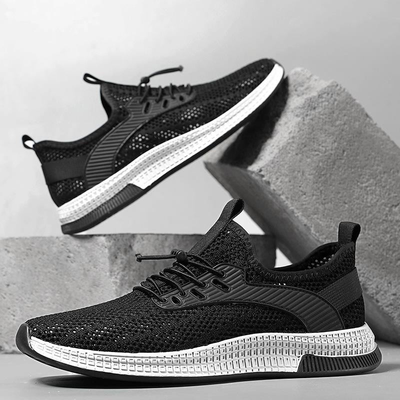 

Men s shoes mesh shoes men s breathable one-pedal casual shoes summer soft sole trend versatile men s mesh shoes 44 чёрный