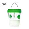 Trampa para Avispas de Luz Azul Trampa Solar para Exteriores, Cubo Colgante Impermeable para Avispones, Reutilizable para Avispas Amarillas Plaga de Jardín con Luz LED, Atrapador para Patio