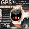 New Bulit-in GPS Outdoor Smart Watch Men Flashlight compass BT call Heart rate 10ATM Waterproof  Sports Smart watch